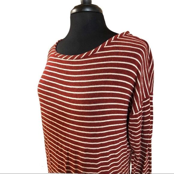 bp Striped Open Back Long Sleeve Top Size M - Picture 2 of 9